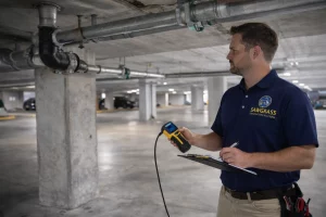 plumbing-inspection-underground-parking